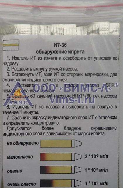 Комплект индикаторных трубок ИТ-36